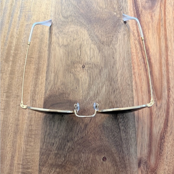 Ray-Ban Gold Frame Sunglasses with Dark Lenses main image 5